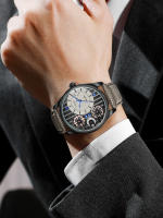Reloj De Cuarzo Para Hombre TOMI Con Correa Desmontable Estilo Negocios Y Sencillo Caja De Regalo De Fiestas Material De Pulsera PU Calendario Completo Resistente Al Agua - details 8