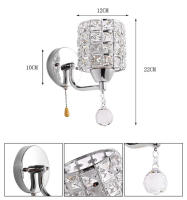 Lámpara De Pared Decorativa De Cristal Simplicidad Luz De Cristal Para Dormitorio Sala De Estar Dorado/Plata Iluminación De Cristal Para El Hogar - details 10