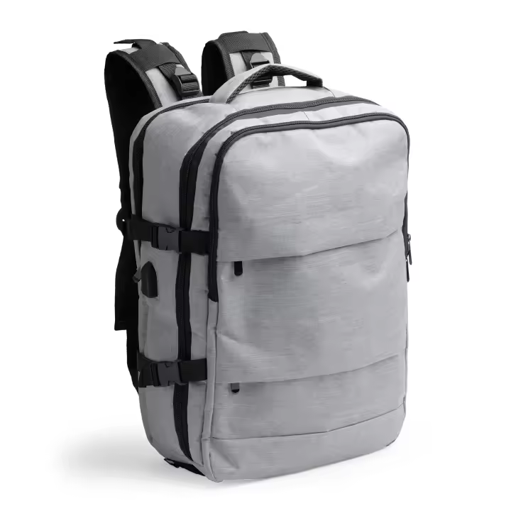 Mochila de Viaje 30L con USB, Antirrobo y Compartimento para Portátil de 17,3" – Comodidad y Funcionalidad en Poliéster Reciclado Cabina de vuelo ryanair viaje - 1