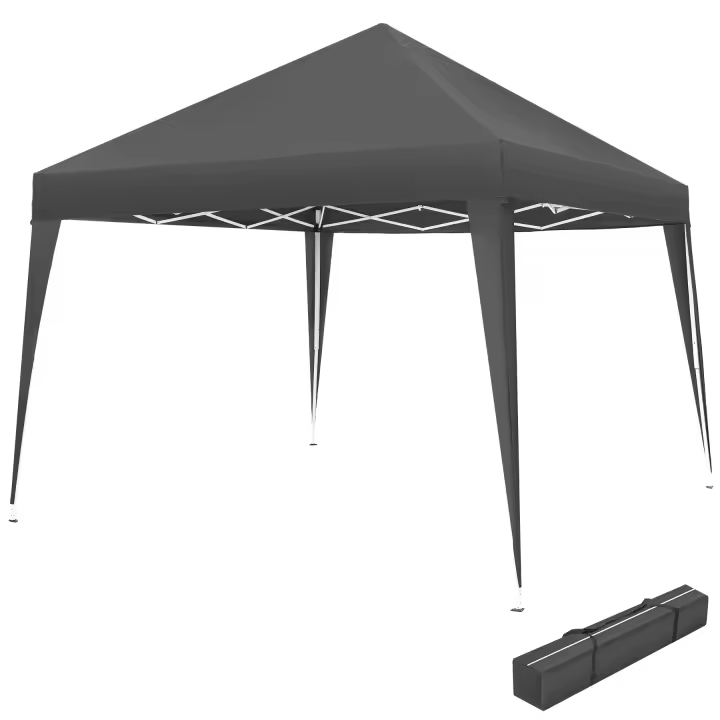 Tectake - Carpa de jardín plegable Linosa 3 x 3 m, Práctica carpa plegable para jardín, Sólida estructura de acero con revestimiento en polvo, Pies con anclaje ajustables en altura - 1