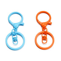 5Pcs/Set Anillos De Metal Colorido Con Cierre De Langosta Para Fabricación De Joyas Llaveros DIY Suministros Accesorios 68mm - details 6