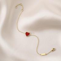 Pulsera Pasión Plata Esterlina Corazón Rojo - Joya Elegante - details 0