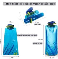 6Pcs Botella Plegable, Botella de agua plegable Portátil, 700ml Flexible Botella de Agua Reutilizable para Camping, Senderismo, Exploración, Viajar - details 3