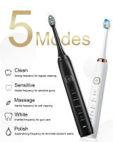 cepillo eléctrico，Cepillo de dientes eléctrico sónico para adultos, 8 cabezales, blanqueamiento Dental ultrasónico inteligente, recargable - details 4