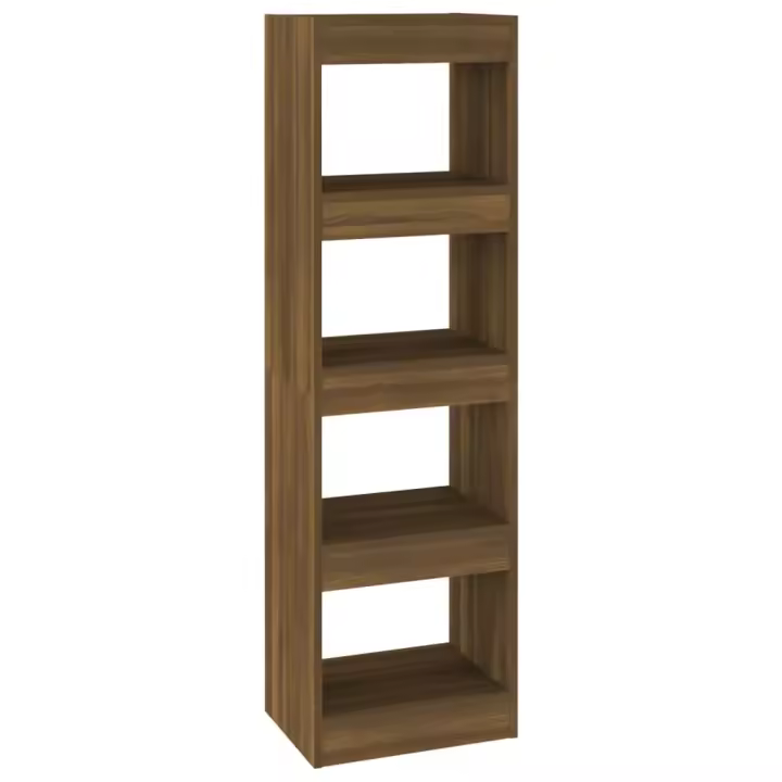vidaXL Estantería/divisor de espacios 40x30x135 cm Blanco, Negro, Roble Sonoma Mueble Almacenaje Estantería para Oficina, Estudio, Dormitorio Estantería/Librería/ mueble de Almacenamiento - 1