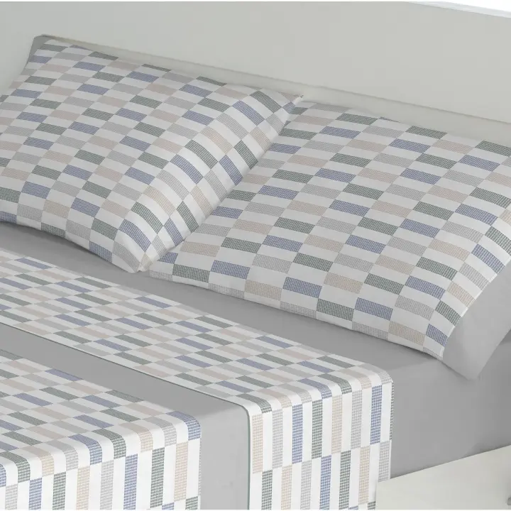 Donegal Collections - Juego De Sábanas Colección Estampado Tres Piezas 50% Algodón y 50% Poliéster - Disponible para Cama De 90cm, 105cm, 135cm y 150cm - Sábanas de verano, primavera y entretiempo - Calidad extrasuave y ligera - 1