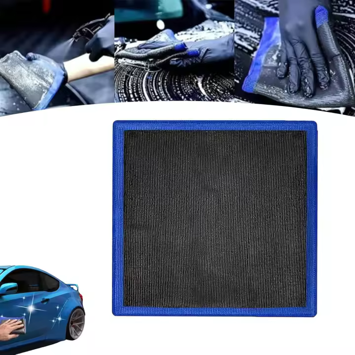 Toalla de Arcilla Mágica para Coche, towalla de Barra de Arcilla, towalla de Arcilla para detalles automáticos, towalla de Arcilla para detalles de coche, toalla de Barra de Arcilla de microfibra de grado Fino de 12,0x12,0 in (2 Unidades) - 1