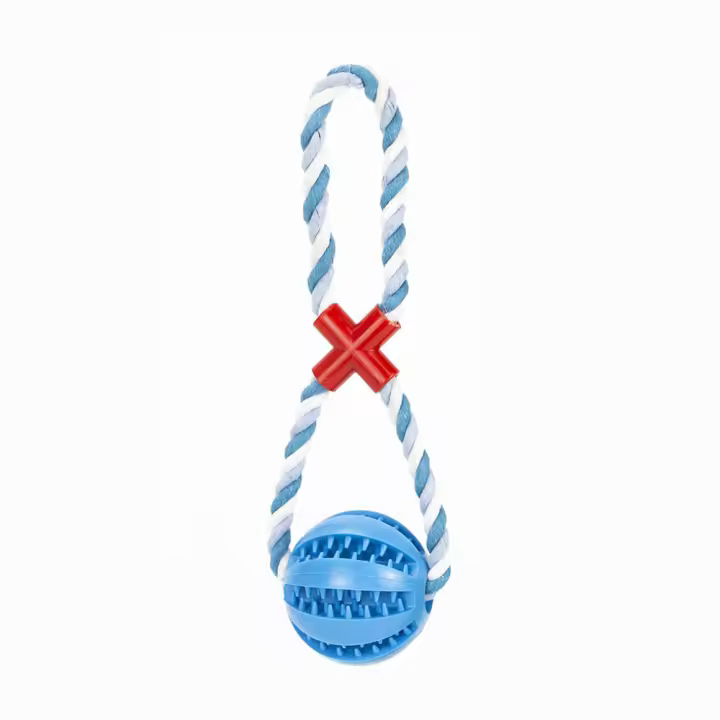 DOG'S LIGHT Animal Kingdom Juguete para Perros con Cuerda y Pelota de Caucho Natural - Entrenamiento y Diversión Acuática - Adecuado para Perros Pequeños, Medianos y Grandes - 1