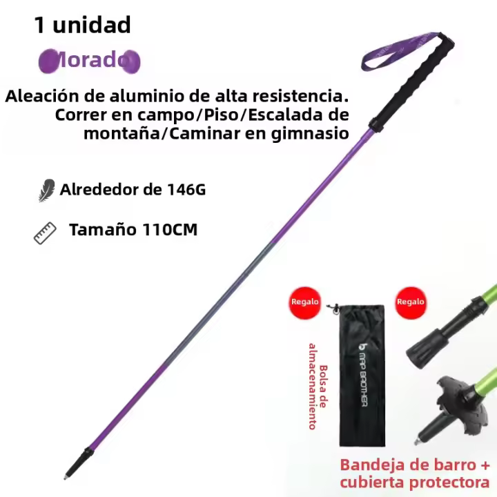 MAP BROTHER M3031 N-Pole Poles De Camuflaje Plegables Para Senderismo Y Correr Outdoor Palas De Aluminio 7075 Con Cierre Rápido Y Antideslizante Para Montañismo - 1