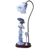 BVC P-11a. Lámpara de Mesa Señora con Sombrero y Sombrilla Elegante Diseño Y Reloj. - details 6