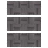 vidaXL 30x Baldosas Suelo Terraza Patrón Vertical Madera Acacia Losetas Patio Color Gris,  Marrón, y mas - details 1