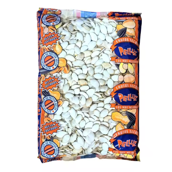Pipas de calabaza tostada aguasal 1Kg - pelluz - semillas de calabaza -  snacks saludables para disfrutar en cualquier momento del día - 1