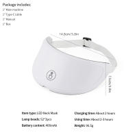 Máscara De Elevación Del Cuello Dispositivo De Belleza Del Cuello Rejuvenecimiento De La Piel Tensión Anti-Edad Blanqueamiento Tone USB CABLE Fuente De Alimentación Electrónica Plástico - details 6