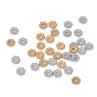 Mini Espaciadores De Daisy En Acero Inoxidable Con Forma De Copo De Nieve Para Fabricación De Joyas Pulseras Collares Y Artesanía - details 4