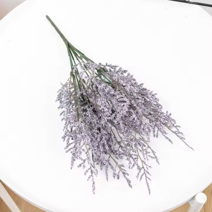 Arreglo Floral Artificial De Brevas De Bebé Lavanda Para Boda Fiesta Navidad Decoración De Hogar Disponible En Tienda En Línea - 1