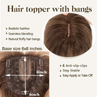 Benehair Extension De Cabello Sintético 18'' Con Franja Ondulado Corporal Para Mujeres Piezas De Cabello Adicional Volumen Longitud Base 6x6 Pulgadas - details 1