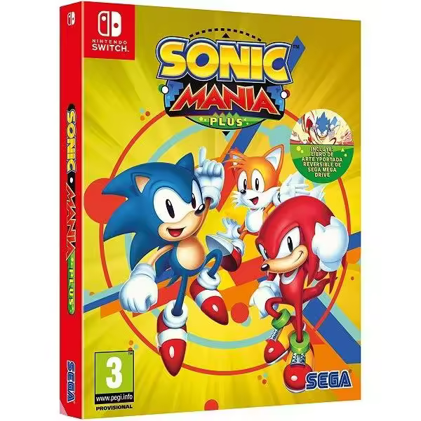 Sonic Mania Plus (INCLUYE LIBRO DE ARTE Y PORTADA REVESIBLE ) NINTENDO SWITCH NUEVO PRECINTADO PAL ESPAÑA - 1