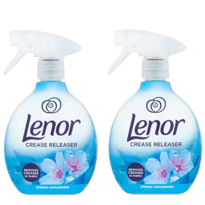 Lenor - Spray eliminador de arrugas para prendas de vestir y ropa de cama - 2 x 500 ml - 1