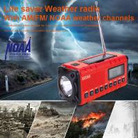 Radio De Emergencia Portátil Con Solar Y Manivela De Crank 10000mAh Con LED Y Cargador USB Luz De Mano Recargable Para Clima NOAA AM FM - details 25