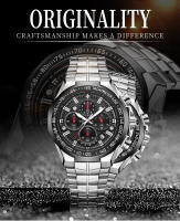 Reloj De Pulsera Deportivo De Lujo Para Hombre WWOOR 2024 Marca Top En Negro Acero Inoxidable Cronógrafo Cuarzo Reloj Masculino Con Luz Luminosa Resistente Al Agua Y Shock - details 2