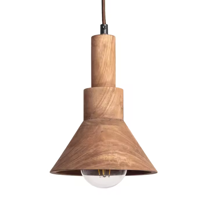Ledkia Lámpara Colgante Madera Dallas Conne Natural - 1