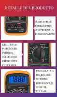 Multimetro Digital - Voltímetro con Doble Fusibles - Multímetro Portátil con Pantalla LCD Tensión en CA/CC/DC, Resistencia, Continuidad, Frecuencia Etc (multimetro) Envio 24Horas - details 4