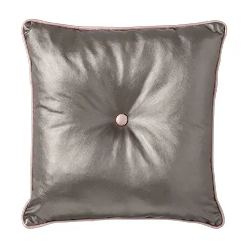 Dcasa - Cojin Liso de Color Gris Claro 40x40 Glammy - 1
