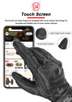 Guantes De Motociclista Retro De Verano Para Hombres Y Mujeres En Cuero Perforado Con Dedos Complejos Para Motocross Equipamiento De Moto M-XXL - details 8