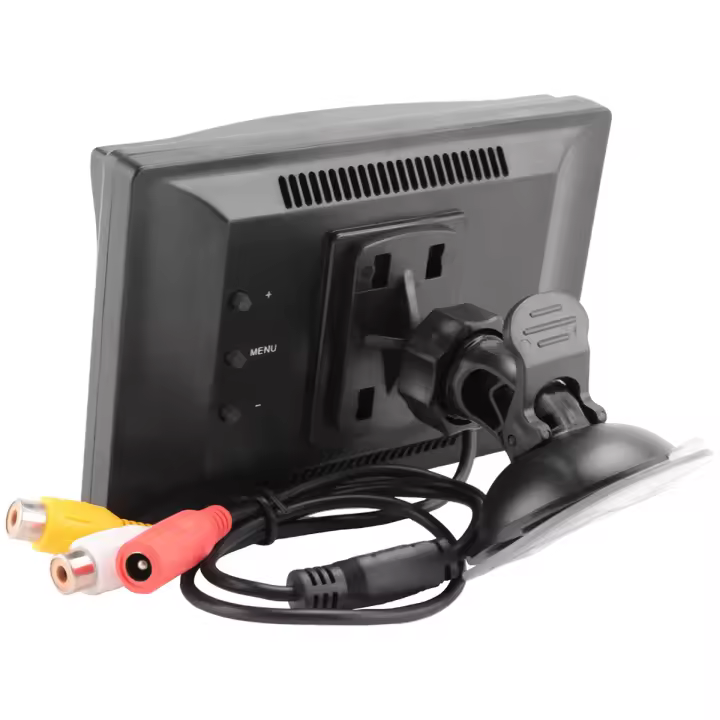 Monitor LCD TFT HD de 5 pulgadas 800X480 con Soporte de Montaje Doble para Cámara de Repuesto de Coche/Visión Trasera/DVD/Reproductor de Medios - 1