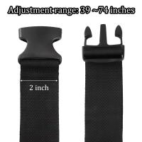 Juego de Correas para Maleta de equipo, accesorios de viaje, cinturón de equipo con correa de liberación, equipamiento de viaje Negro ajustable (Negro, Juego de 2 piezas) - details 0