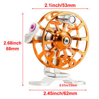 Carrete De Pesca En Hielo Todo Metal Derecho 50g 53mm Mini Ligero Para Truchas Y Pike Material De Aluminio Accesorio De Pesca De Invierno - details 0