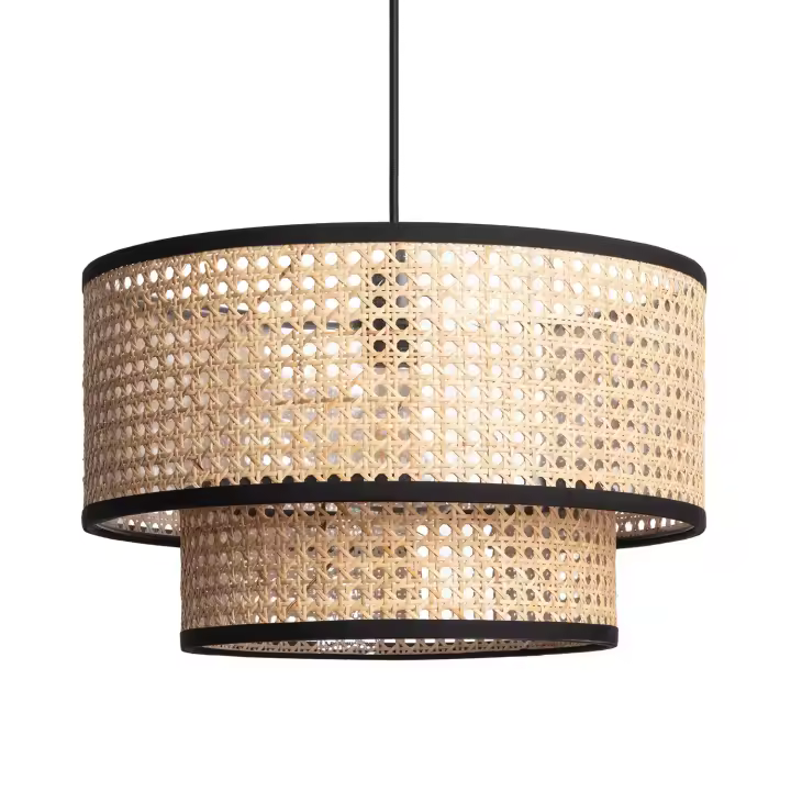 Ledkia Lámpara Colgante Ratán Huela Doppio Natural - 1