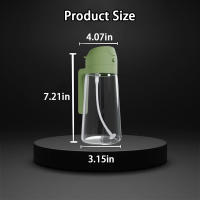 Botella De Aceite 2 En 1 Con Rojellador Recargable Y Sellado Para BBQ Cocina Hornear Herramientas De Cocina Ecológicas De Vidrio - details 0