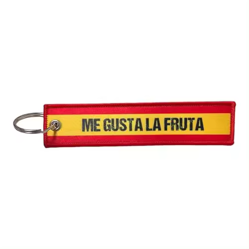 Gemelolandia | Llavero Bordado 'Me Gusta la Fruta 13 x 3 cm - 1
