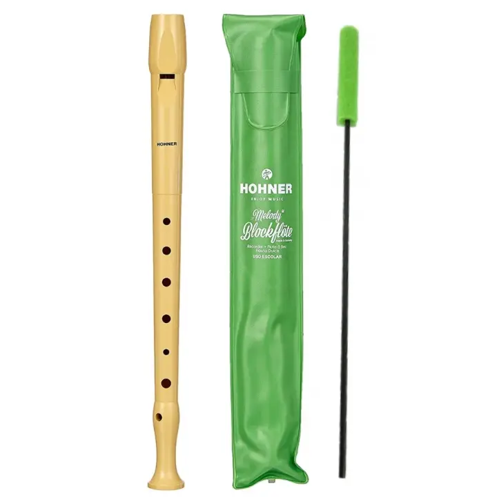 Flauta Hohner Dulce de Plástico + Funda + Limpiador - Material Escolar,cm,fespu - 1
