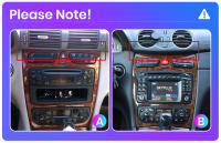 AWESAFE inalámbrico CarPlay Android Auto Radio para Mercedes Benz CLK-Class W209 A209 C-Class W203 S203 coche reproductor multimedia GPS 2 din autoradio volante controles RDS Bluetooth - details 0