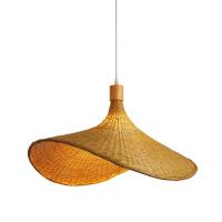 Luz de techo LED Araña de trinquete Tejida a mano Nido de pájaro creativo retro Araña Tejida E27 Altura ajustable para café Bar Sala de estar Araña de té (techo de Bambú) - details 5