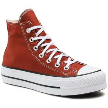 All Star Converse Color Teja Converse Mujer Rojo Plataforma Envío