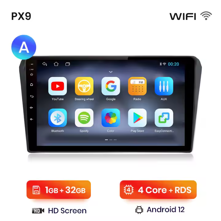 AWESAFE inalámbrico CarPlay Android Auto Radio para Toyota Avensis T250 2 2002 - 2008 coche reproductor multimedia GPS 2 din autoradio volante controles RDS Bluetooth - 1