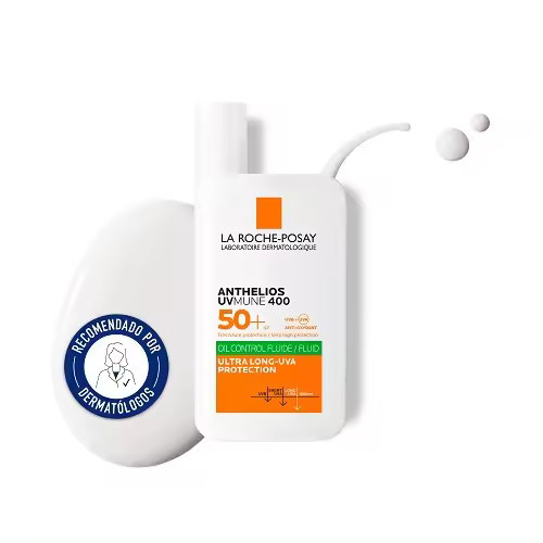 La Roche-Posay Anthelios Uv-Mune 400 Oil Control Fluido SPF50+ - 50 Ml Nuevo - Protección UV Alta - 1