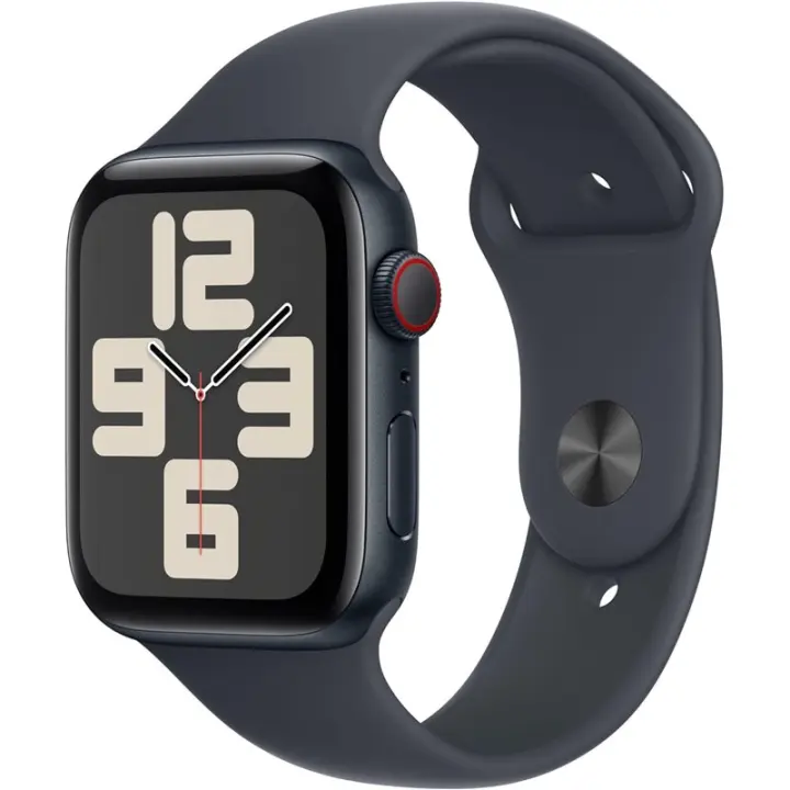 Apple Watch SE 2024 GPS celular de aluminio de 44 mm con banda Midnight Sport M/L - 1