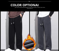 Pantalones De Corduroy De Piel Para Hombre Invierno Estilo Coreano Cálidos Y Suaves Pantalones Cargo Rectos De Moda Casual - details 5