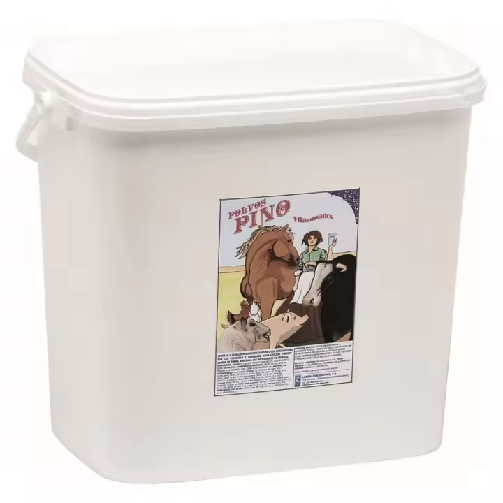 POLVOS PINO VITAMINADOS, ración de vitaminas y minerales para grandes animales de Laboratorios Pino. - 1