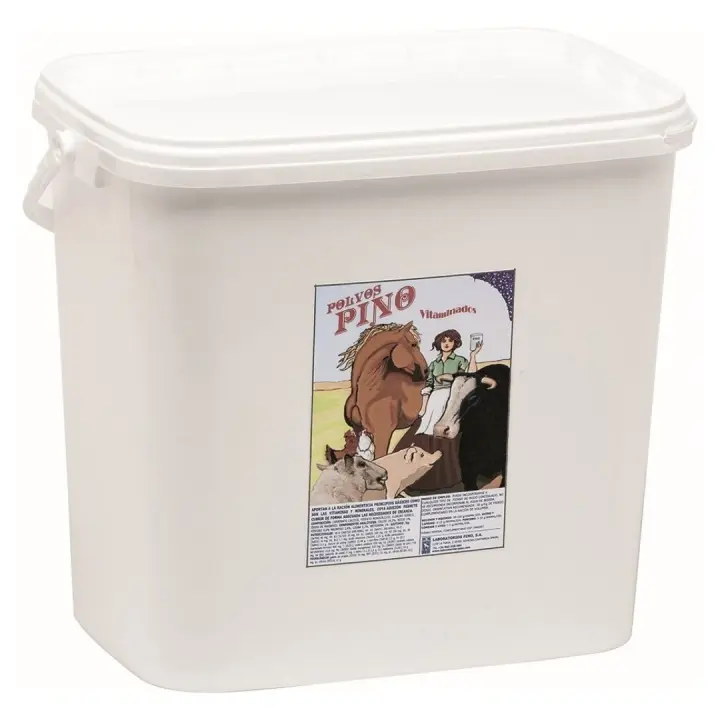 POLVOS PINO VITAMINADOS, ración de vitaminas y minerales para grandes animales de Laboratorios Pino. - 1