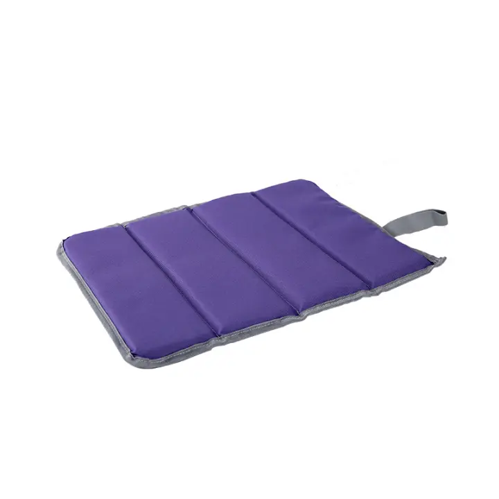 Soporte plegable y portátil con Bolsa de Transporte. Esterilla Ligera para camping, Parque, picnic y senderismo (Morado). - 1