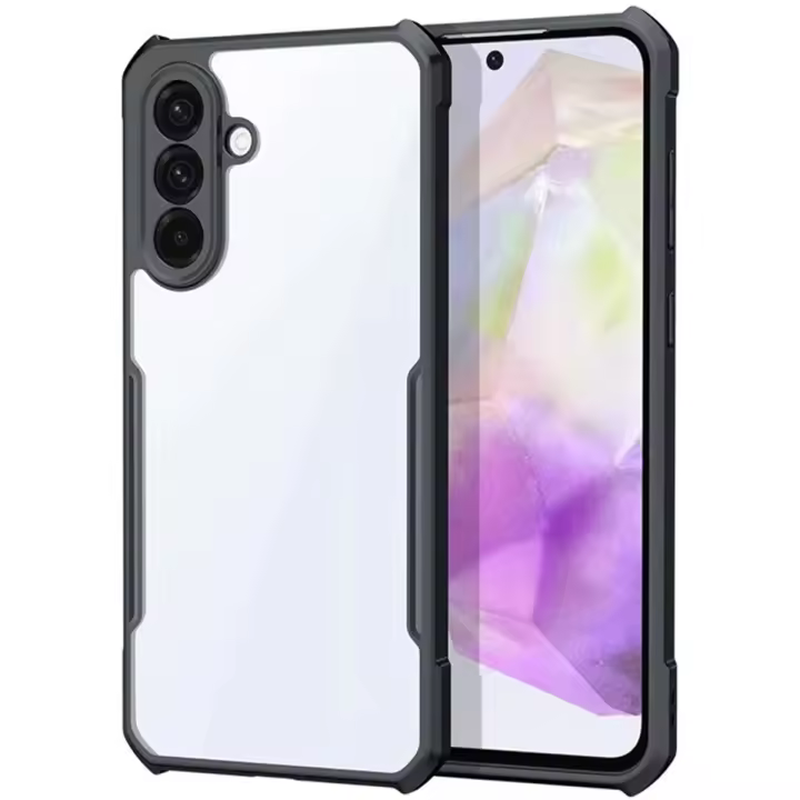 Funda Transparente Reforzada Tumundosmartphone con Borde Negro para Samsung Galaxy A56 5G - 1