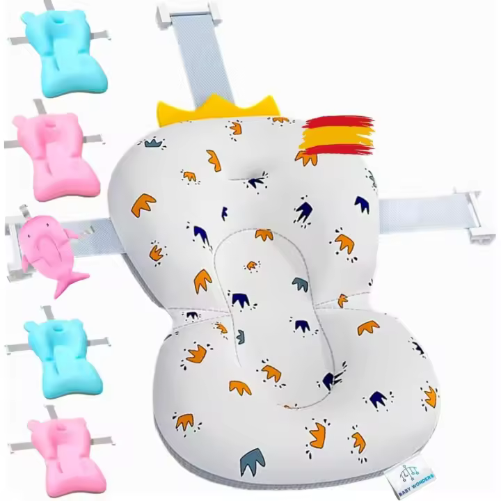 Baby Wonders® Cojin Bañera Bebe Universal Cola de Ballena, Cojin Ducha Bebe, Cojin De Baño Bebe, Asiento de Bebe Bañera Ajustable, Cojin Bañera Bebe Recien Nacido, Asiento Plegable - 1