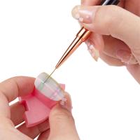 Set Profesional De Pinceles Para Uñas 5pcs Doble Finalizaci\u00f3n Para Líneas Largas Y Detallado De Uñas Línea Fina De Cobre - details 4