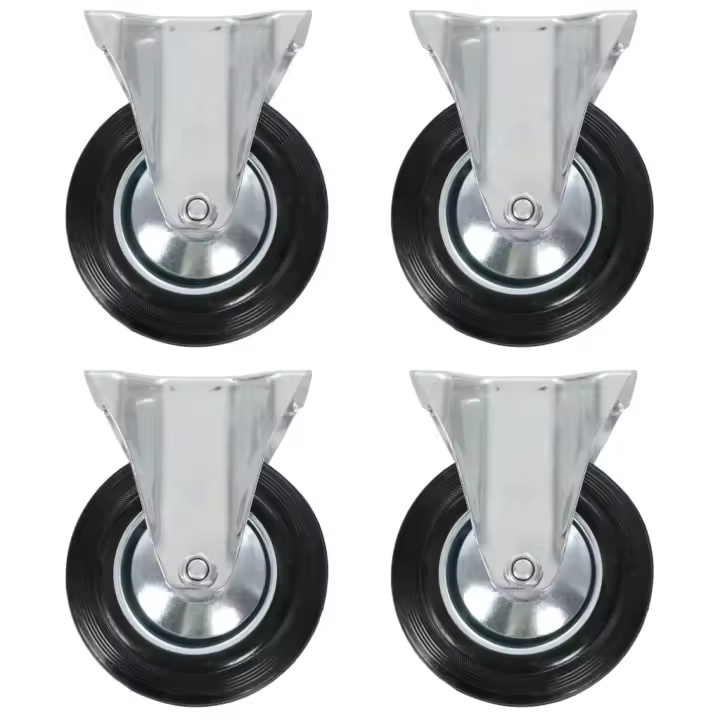 vidaXL Ruedas fijas 4 unidades 160 mm - 1