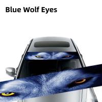 Pegatinas De Ventorznal Del Coche Con Efecto 3D Diseño Personalizado De Ojos De Lobo Y Patrón De Fantasma Interesantes Para Adornar El Parabrisas - details 1
